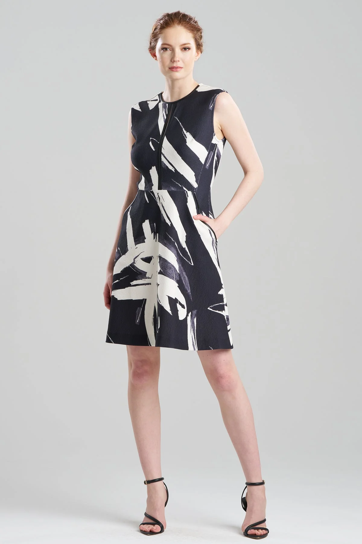 Calligraphy Scuba Crepe Fit & Flare Dress - Image 2