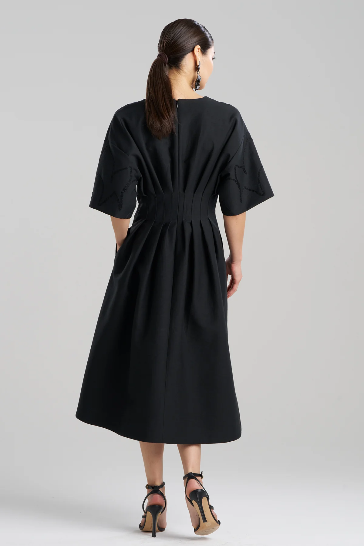 Canvas Cotton Embroidered Dress - Image 3