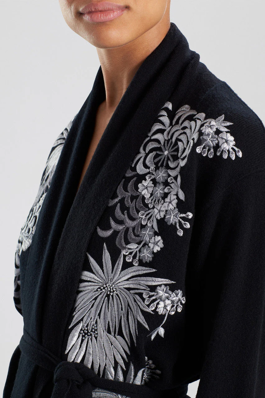 Cashmere Floral Embroidered Robe - Image 4