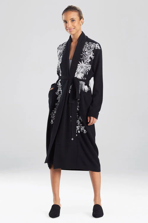 Cashmere Floral Embroidered Robe - Image 9