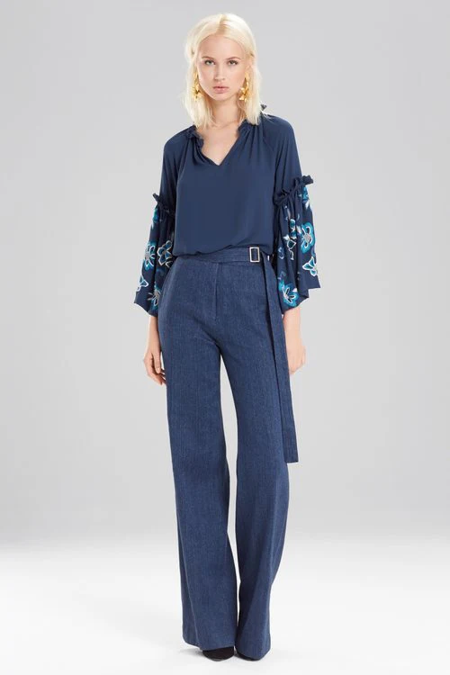 Casual Twill Wide Leg Pants - Image 9