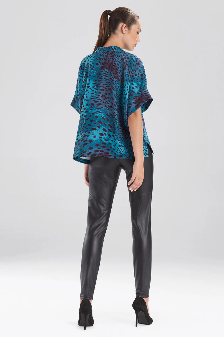Cheetah Crepe T-Shirt Top - Image 3