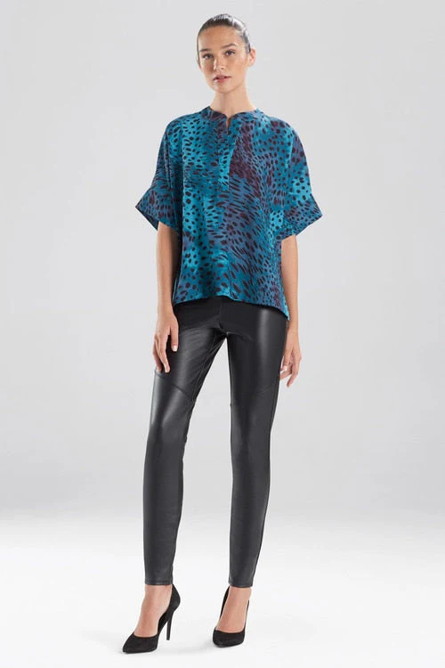 Cheetah Crepe T-Shirt Top - Image 6