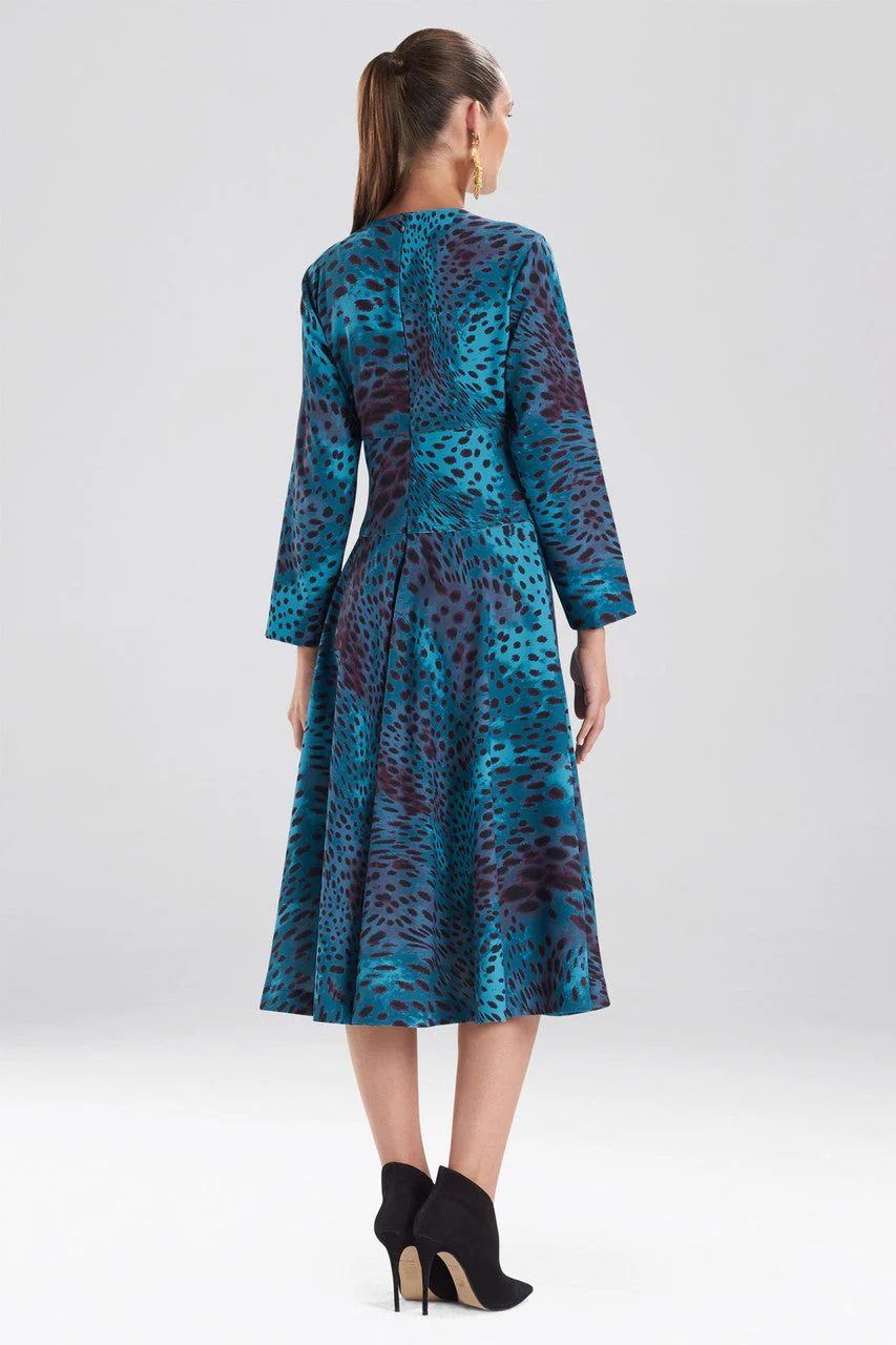 Cheetah Crepe Top Stitch Dress - Image 3