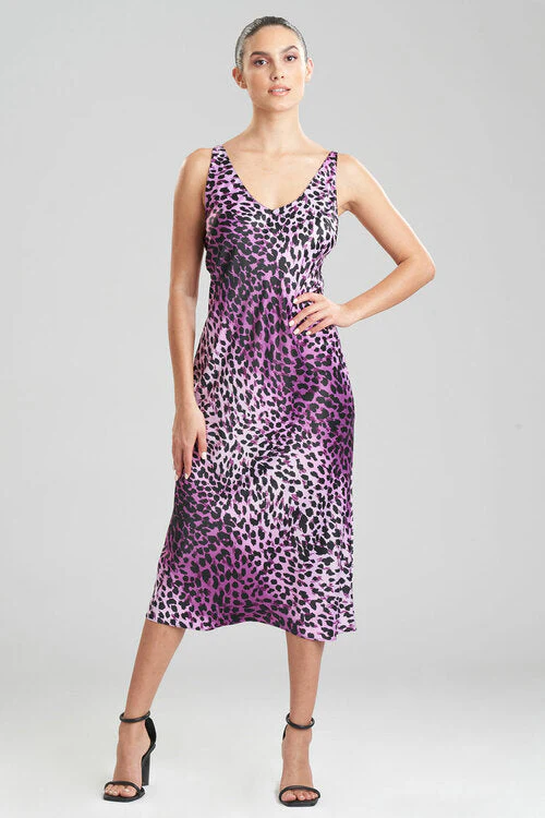 Cheetah-Printed Matte Satin Gown - Image 4