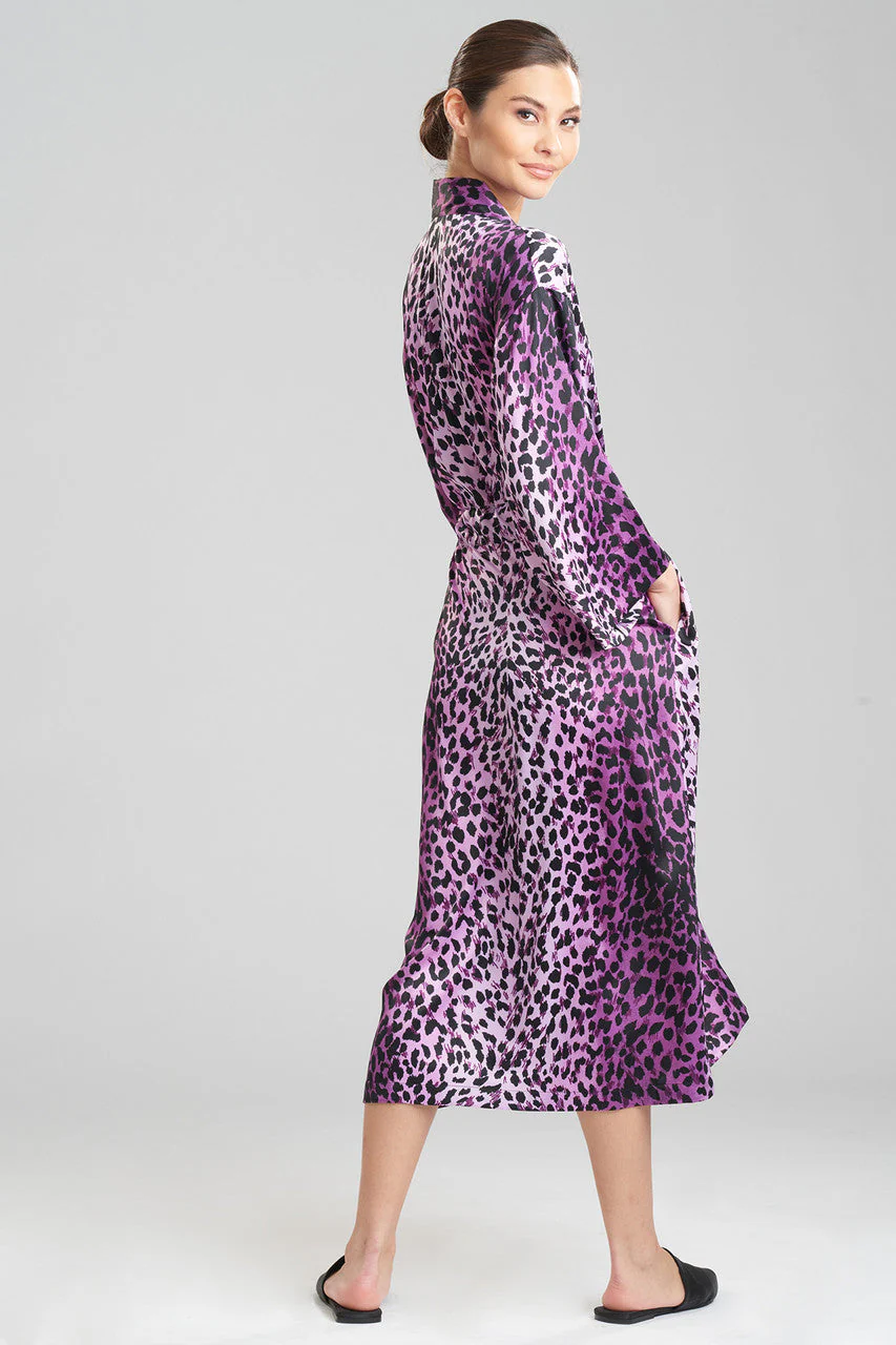 Cheetah-Printed Matte Satin Robe - Image 3