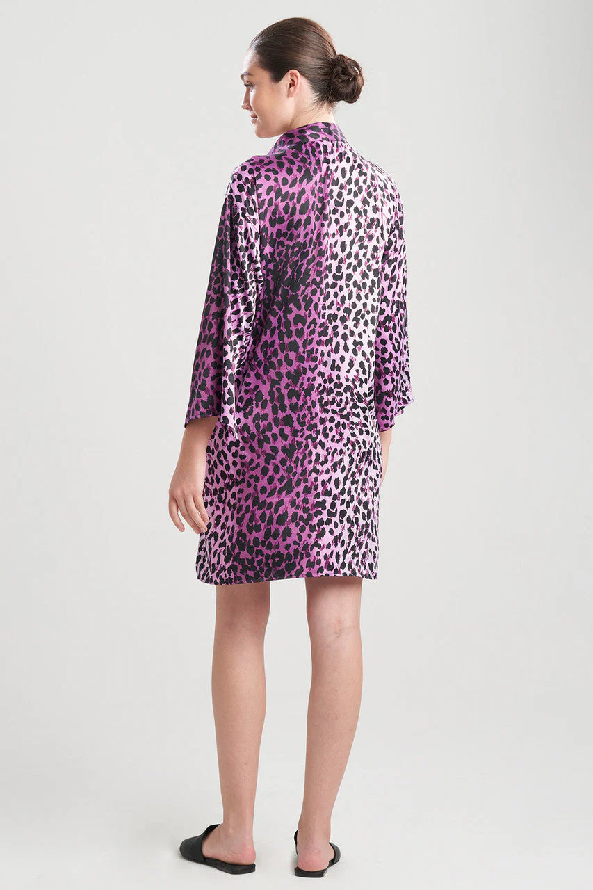 Cheetah-Printed Matte Satin Sleepshirt - Image 3