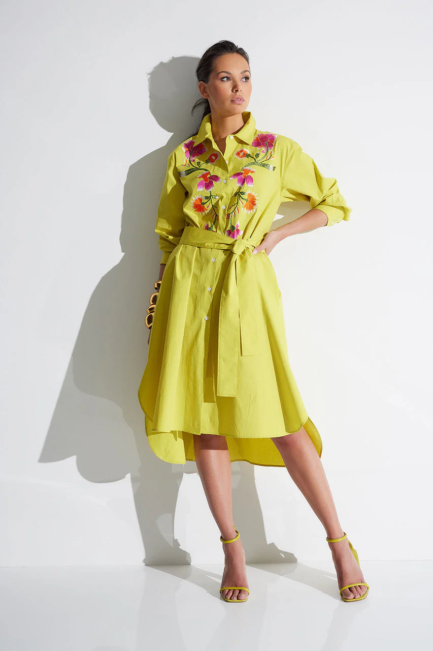 Chikayo Cotton Poplin Oversized Embroidered Shirtdress - Image 2