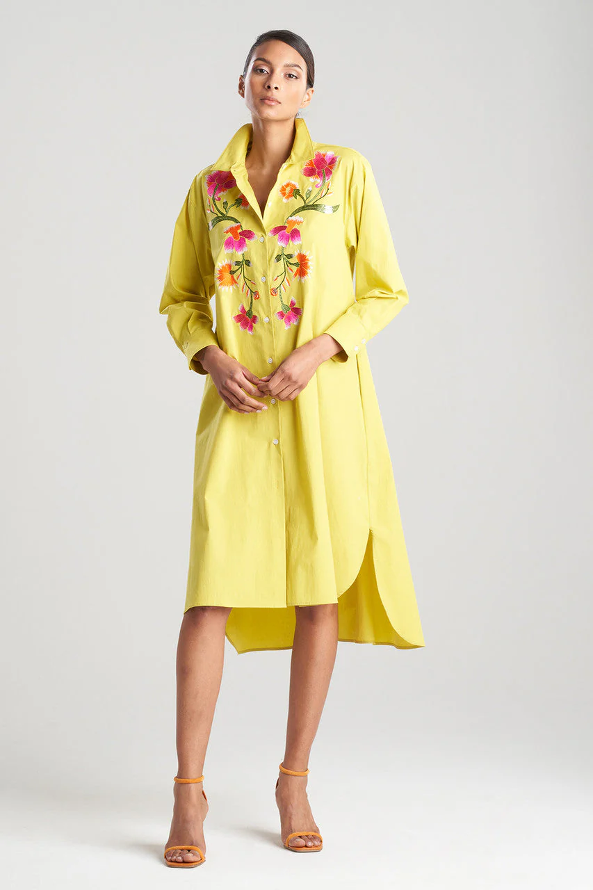 Chikayo Cotton Poplin Oversized Embroidered Shirtdress - Image 5