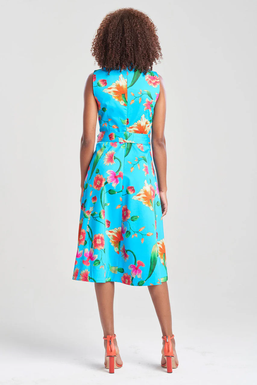 Chikayo-Cotton Sateen Midi Dress - Image 2