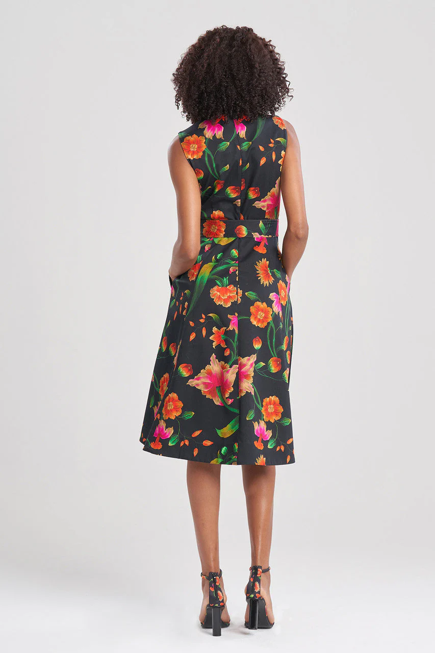 Chikayo-Cotton Sateen Midi Dress - Image 2