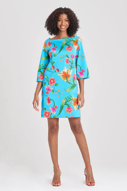 Chikayo-Cotton Sateen Shift Dress - Image 11