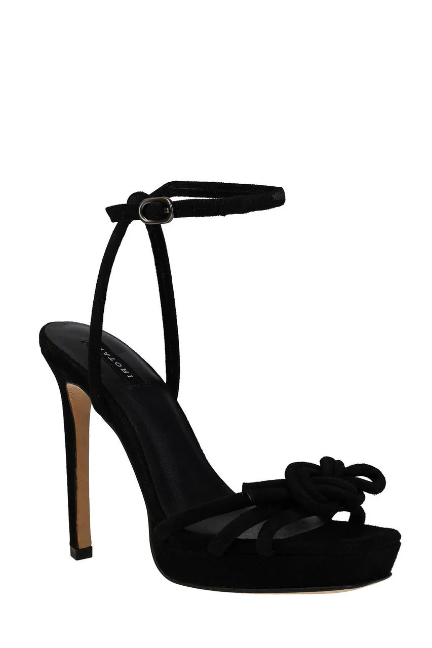 Chizu Suede Knotted Bow Platform Heel - Image 3