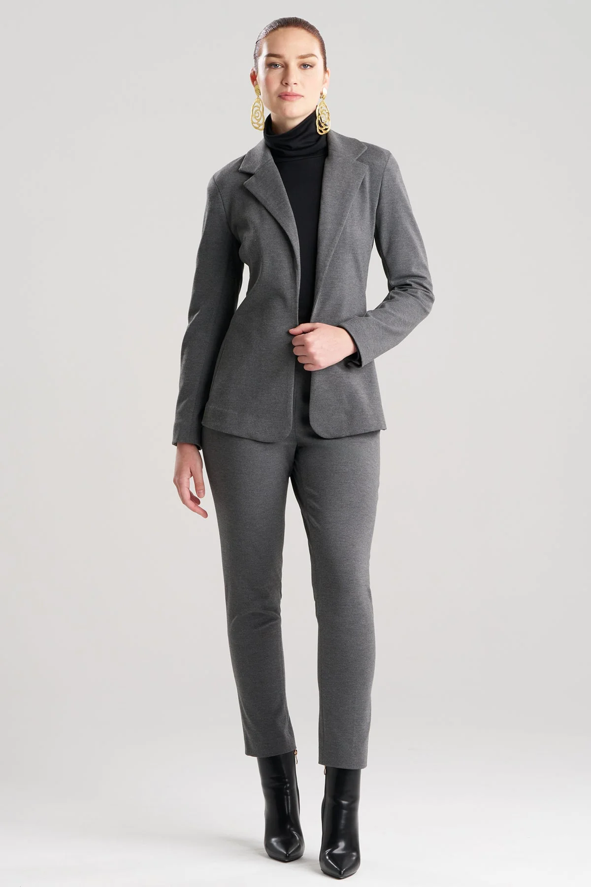 Compact Knit Cardigan Blazer - Image 2