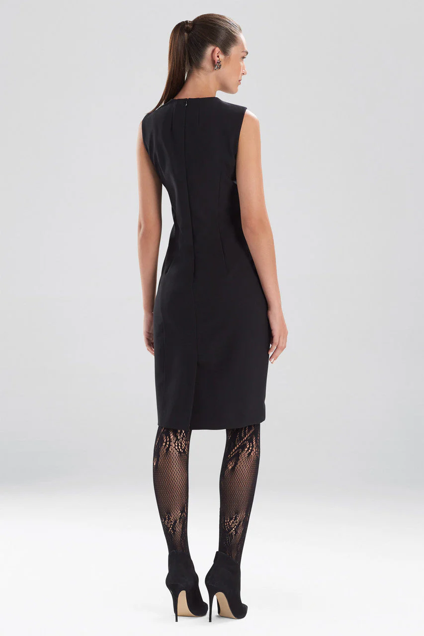 Compact Knit Crepe Seamed Sheath Dress - Image 2