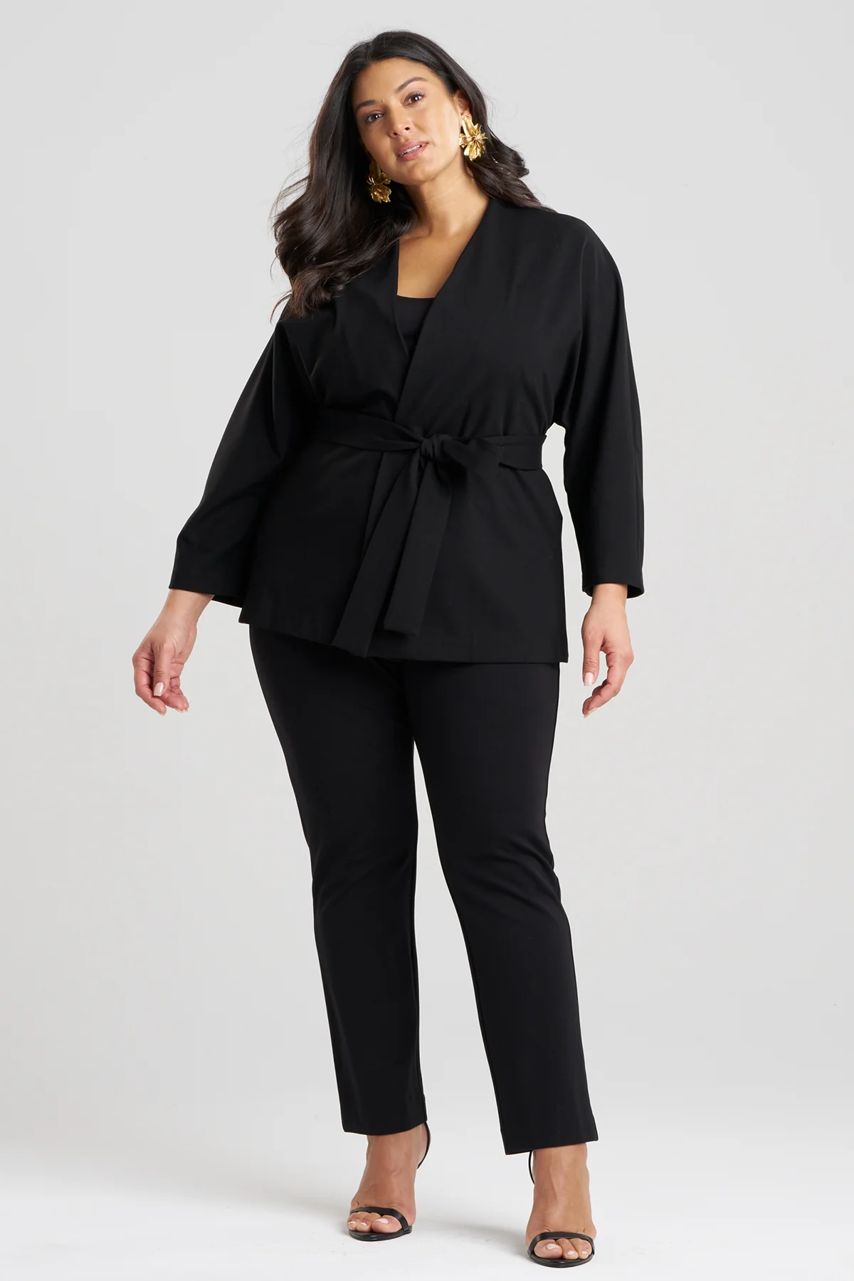 Compact Knit Kimono Jacket - Image 3