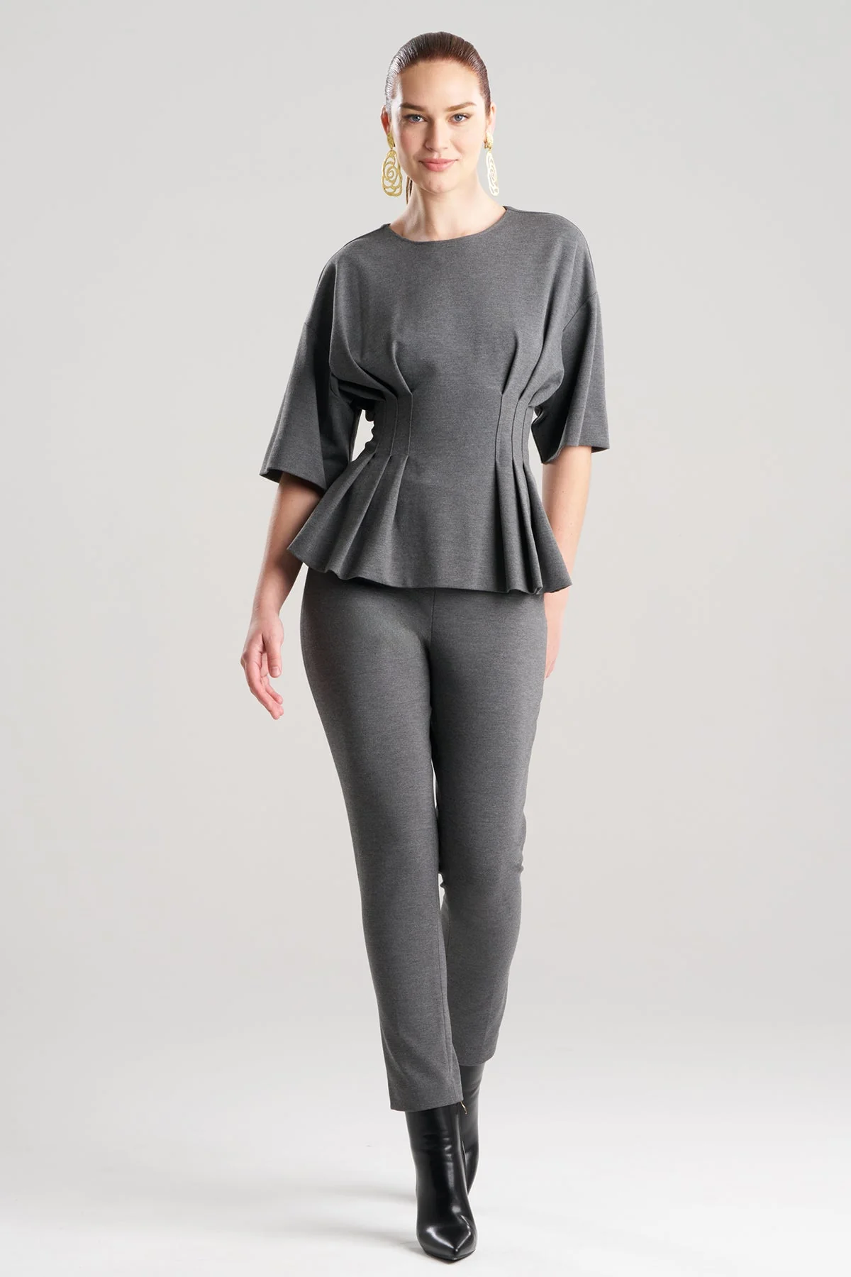 Compact Knit Pleat Release Top - Image 2