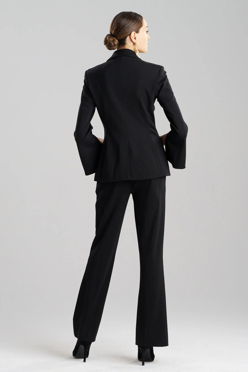 Compact Knit Two Button Lapel Blazer - Image 3