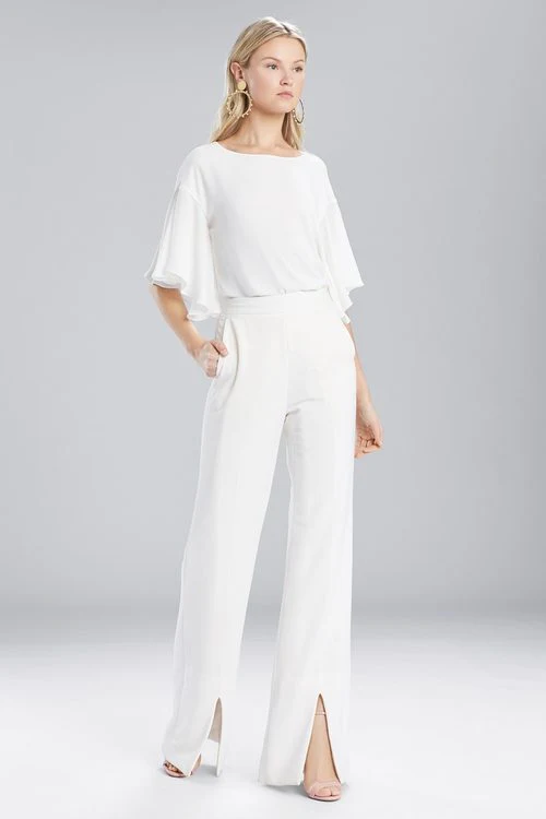 Core Crepe Front Slit Pants