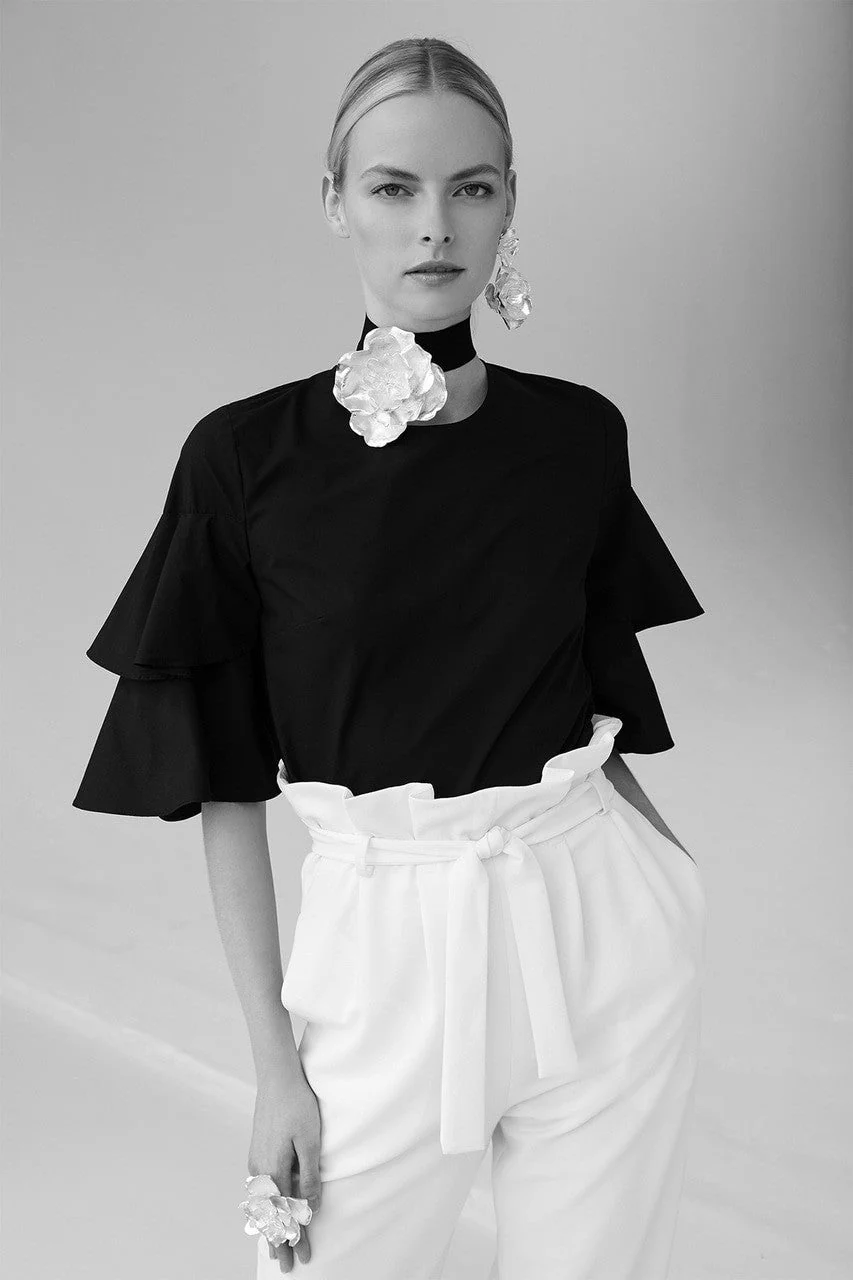 Core Crepe Paper Bag Waisted Pants - Image 5