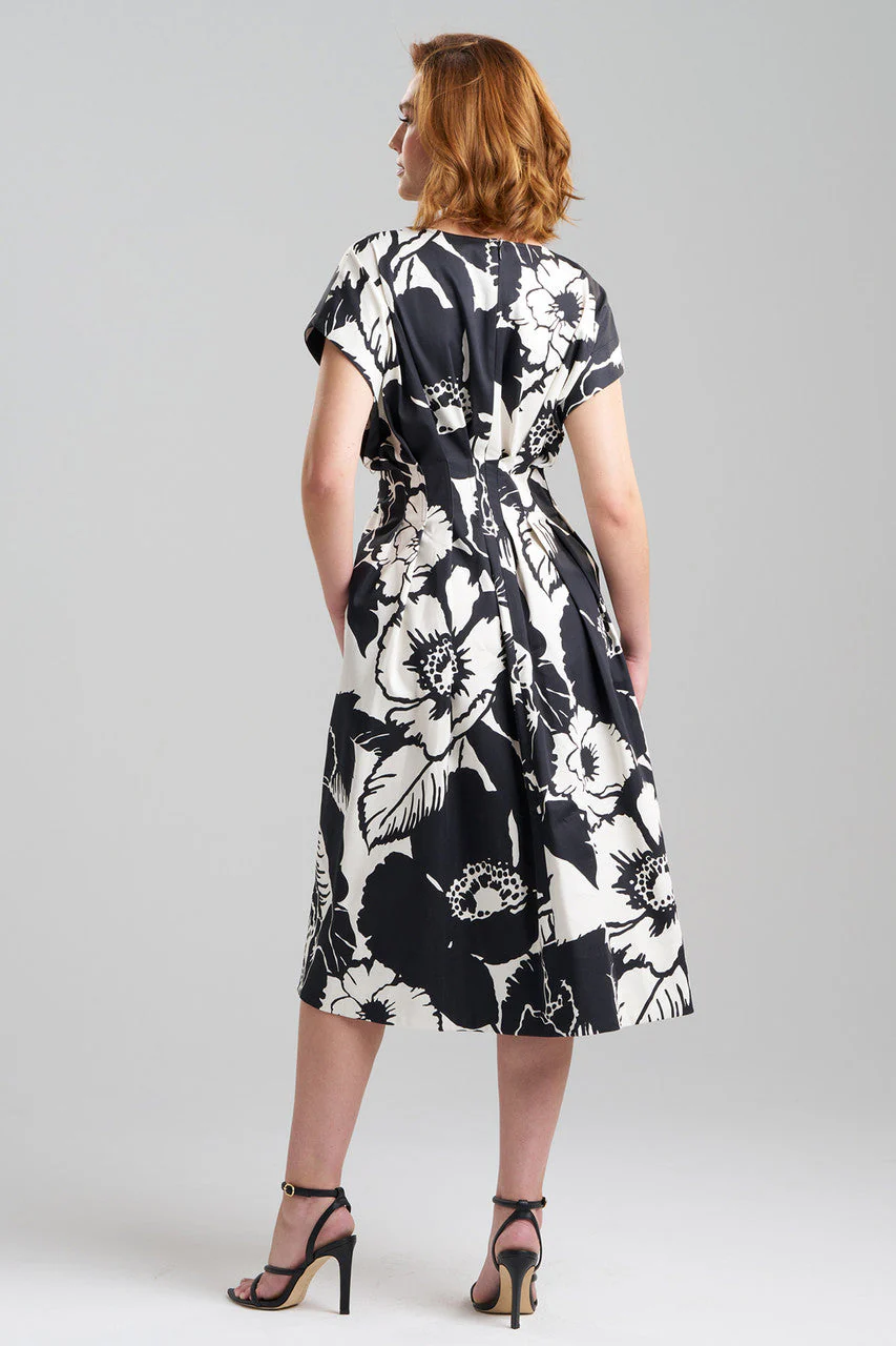 Cote D'Azur Cotton Chino Fit & Flare Pleated Dress - Image 2