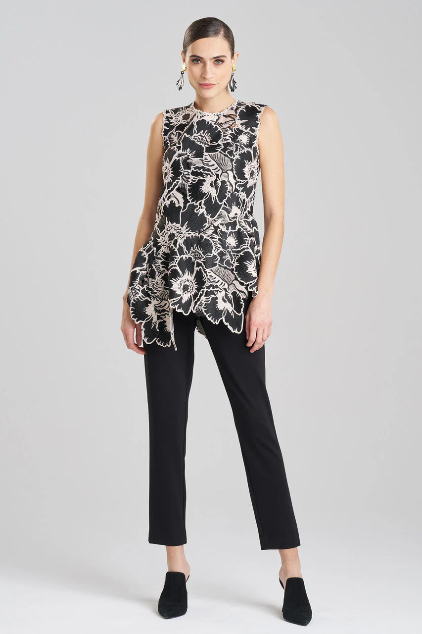 Cote D'Azur Embroidered Lace Asymmetric Top - Image 2