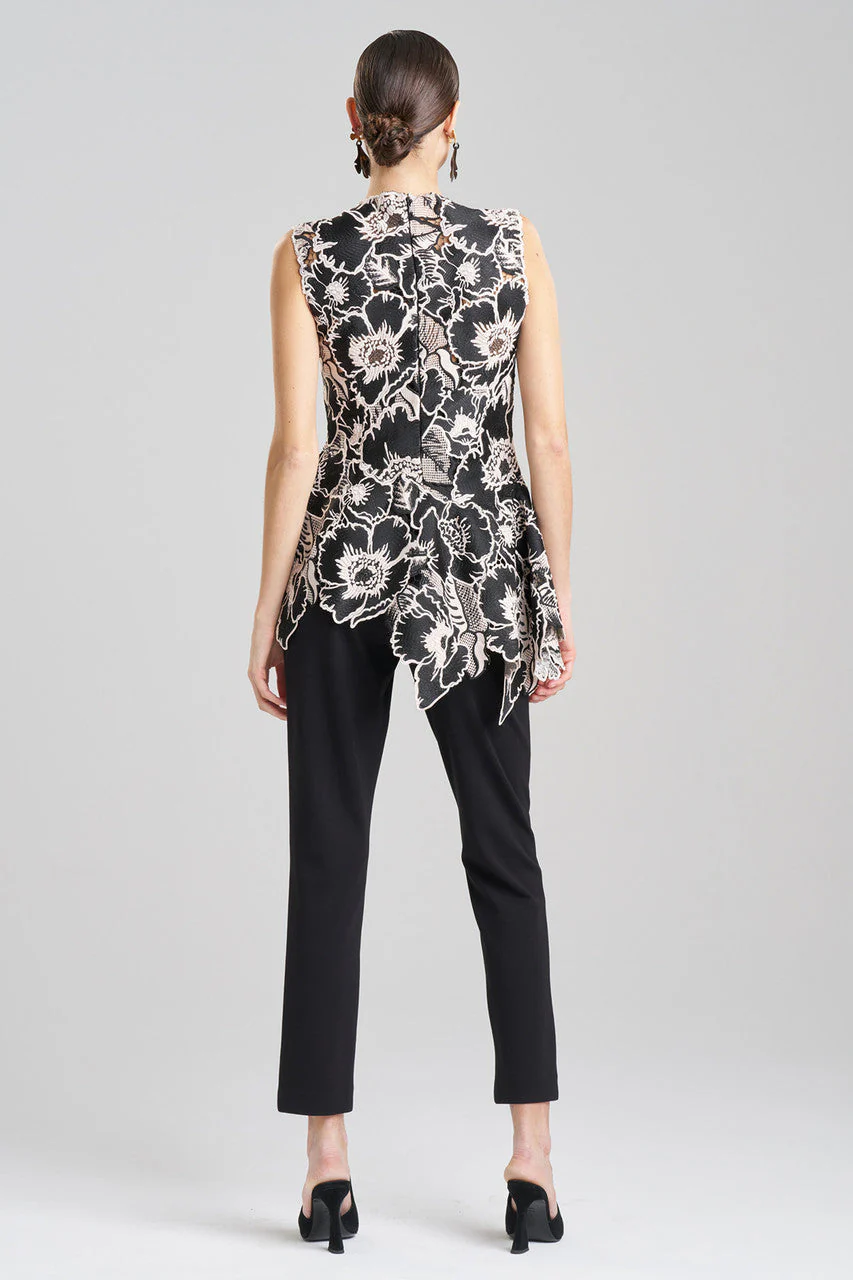 Cote D'Azur Embroidered Lace Asymmetric Top - Image 3