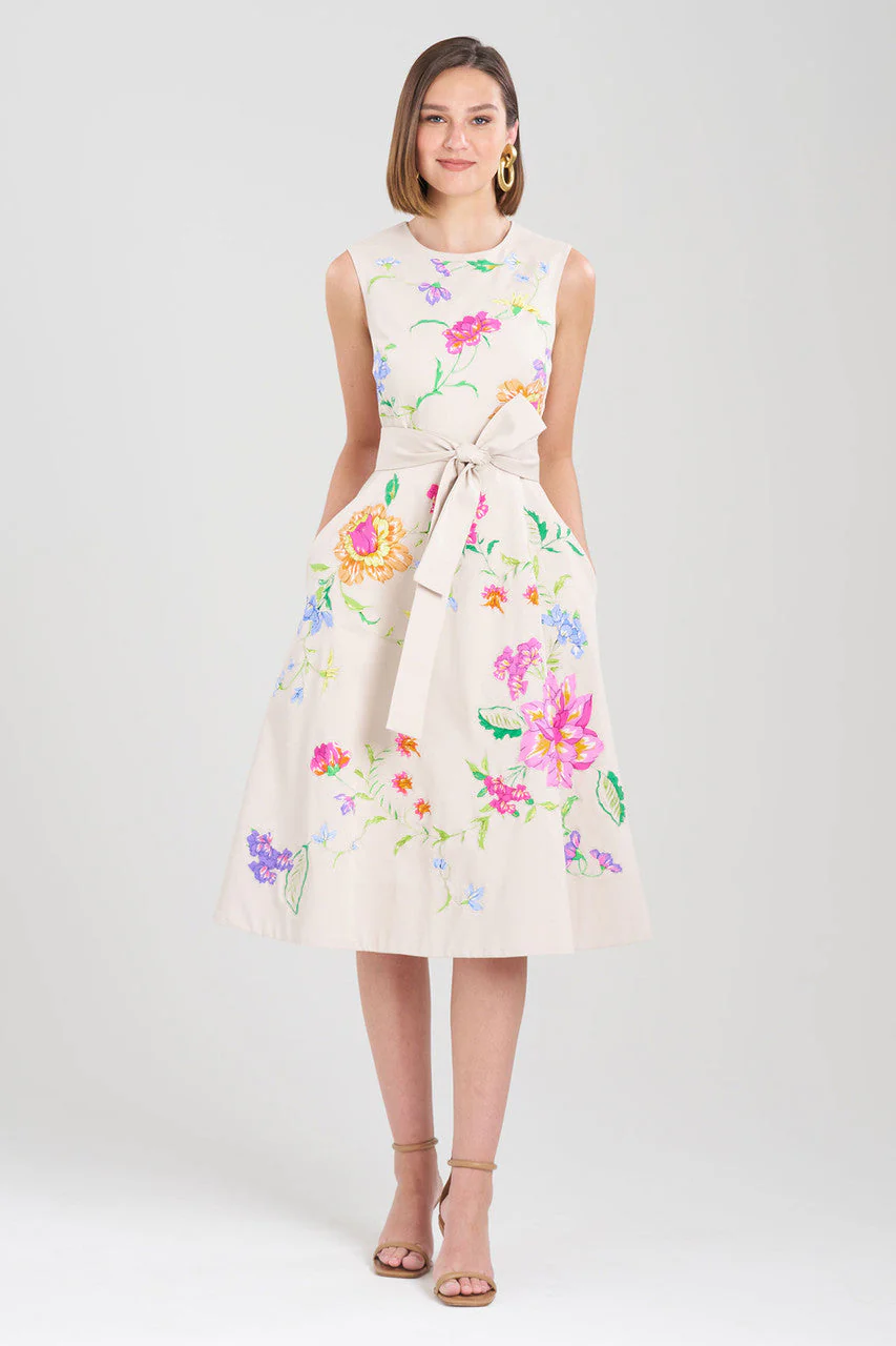Cotton Chino Belted Dress