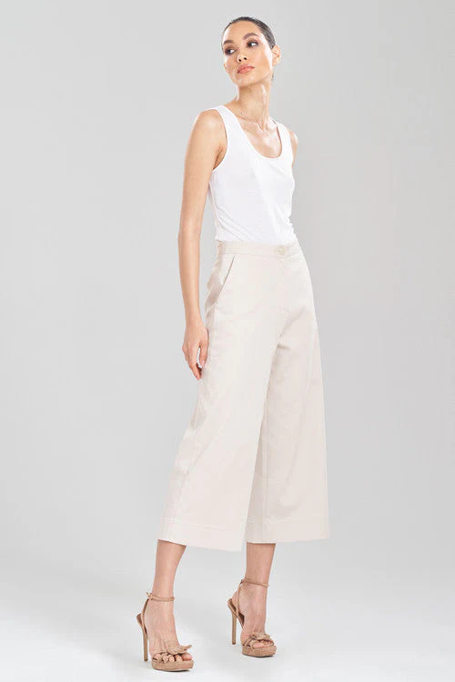 Cotton Chino Cropped Pants