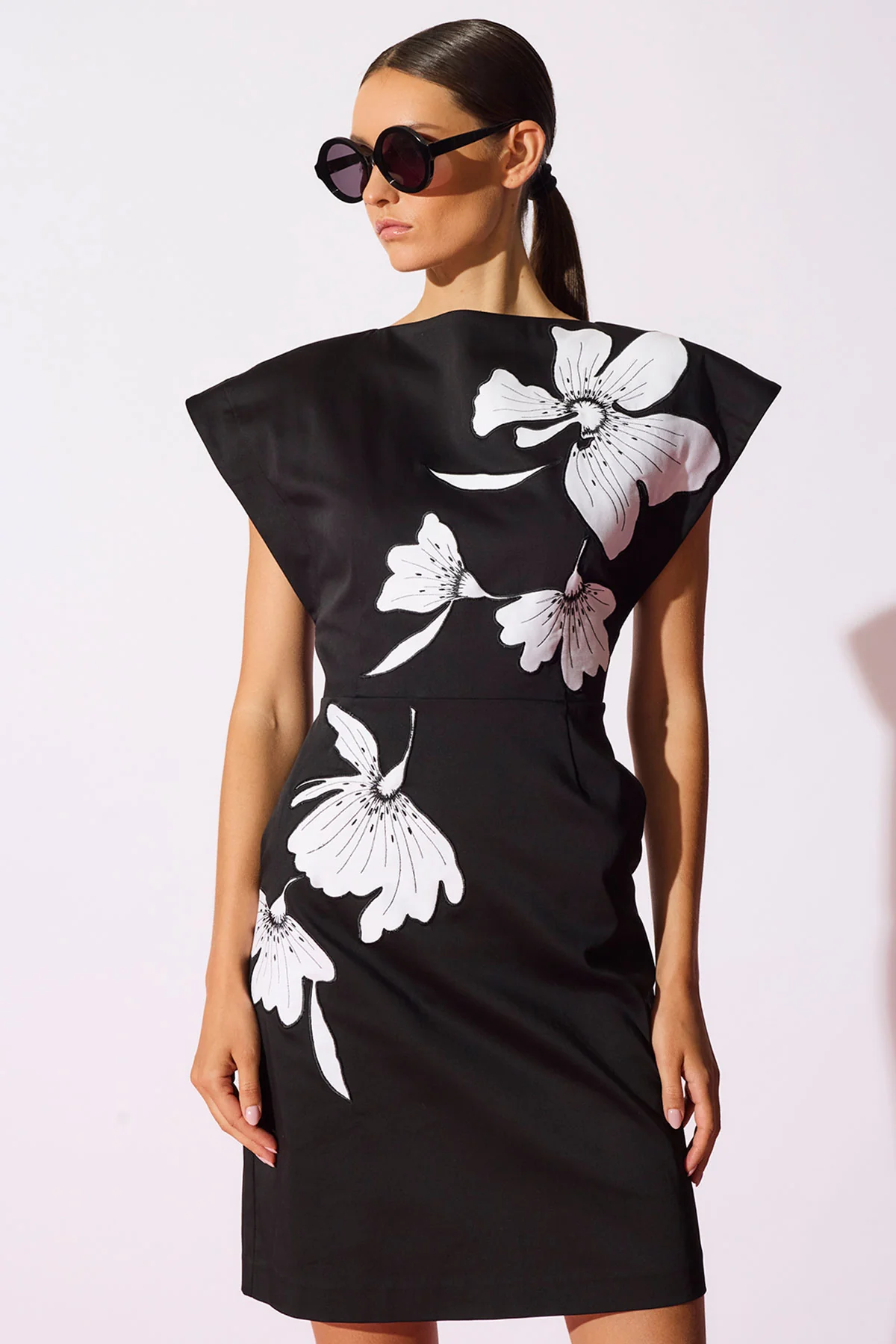 Cotton Chino Embroidered Mini Dress - Image 5
