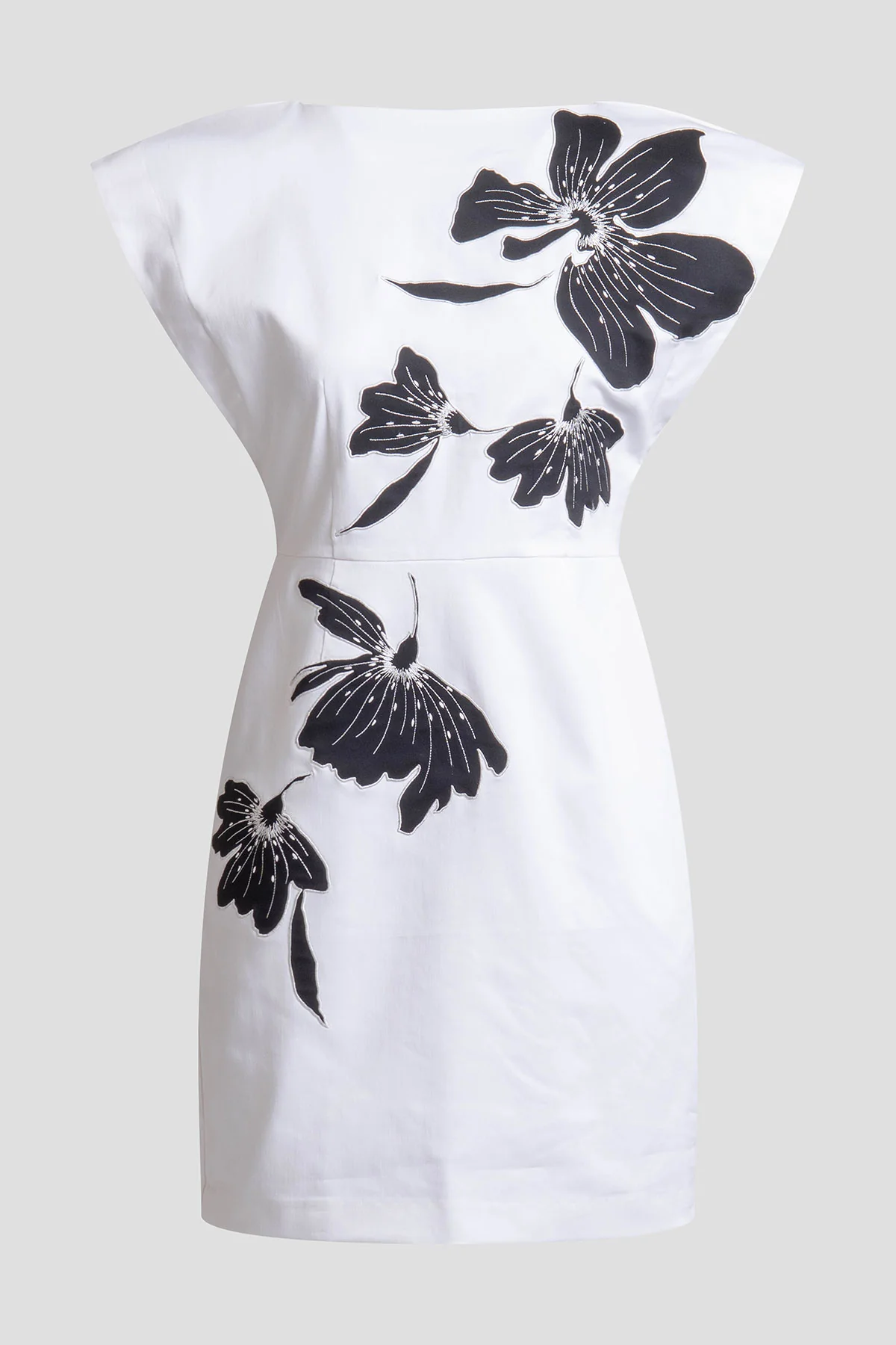 Cotton Chino Embroidered Mini Dress - Image 5