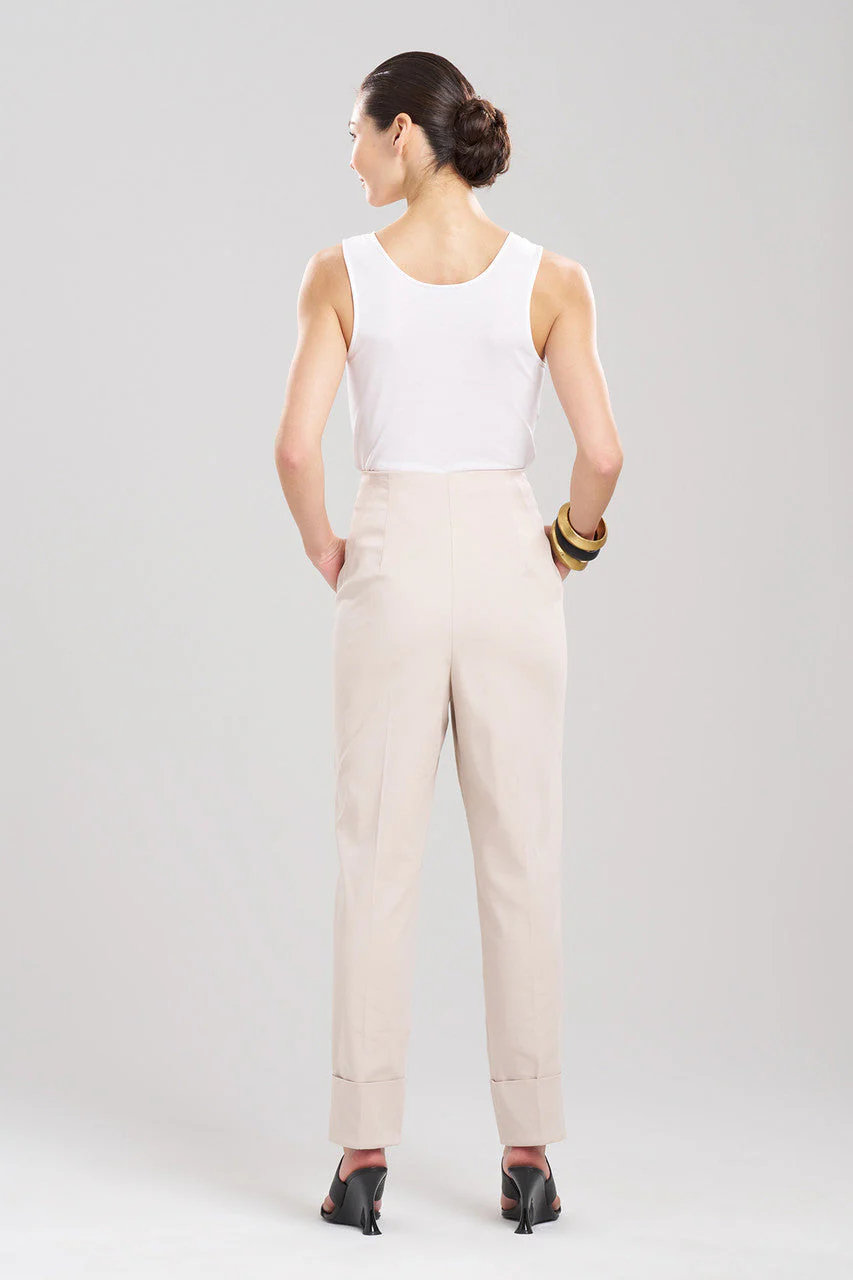 Cotton Chino High Waisted Pleated Pants - Image 2