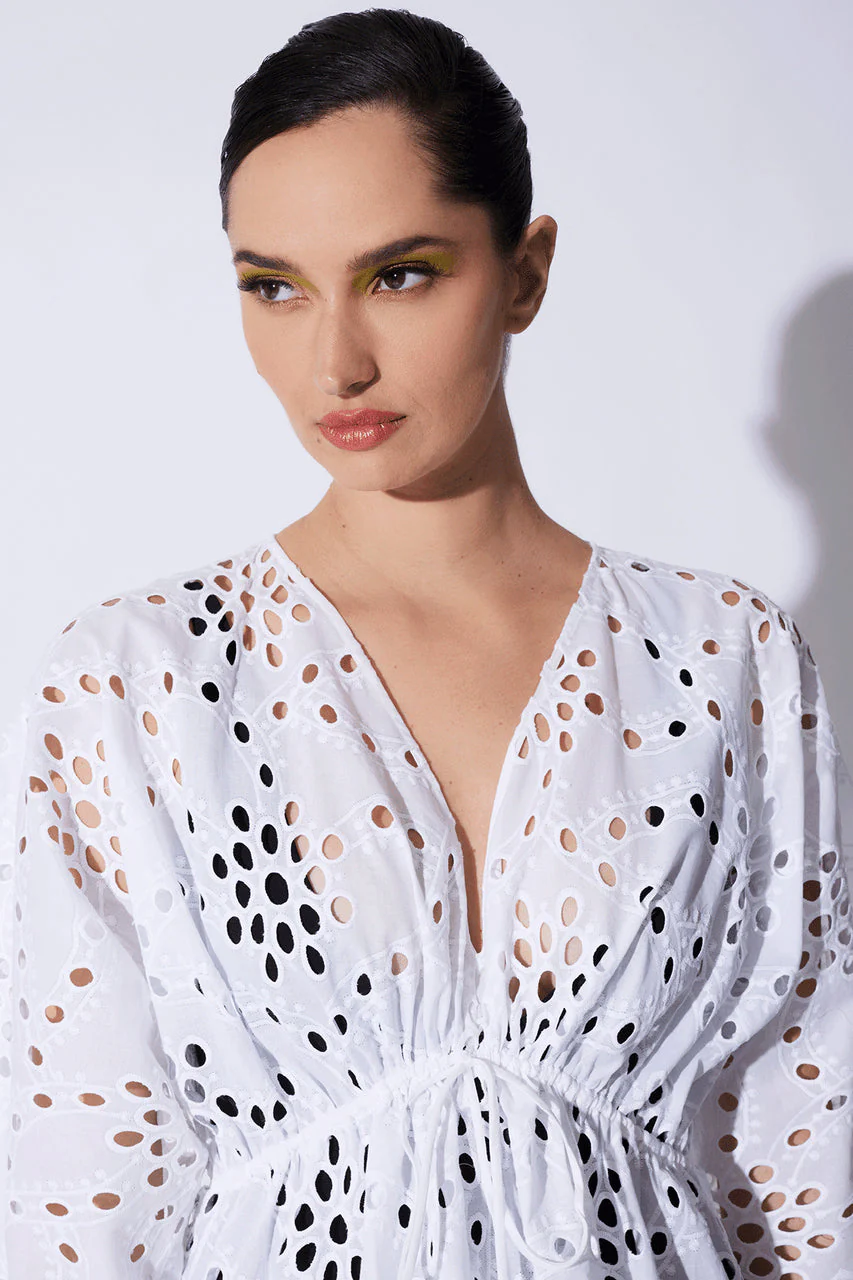 Cotton Eyelet Caftan - Image 4