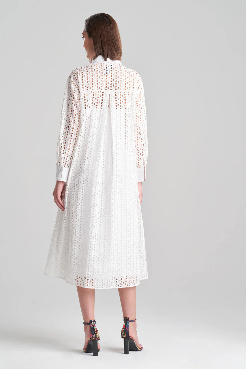 Cotton Eyelet Oversized Shirtdress - Image 3