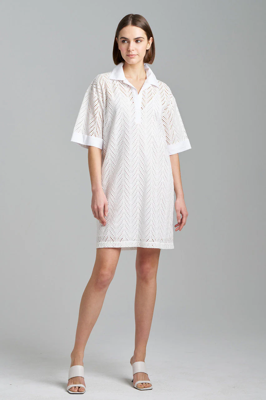 Cotton Eyelet Shirtdress - Image 2