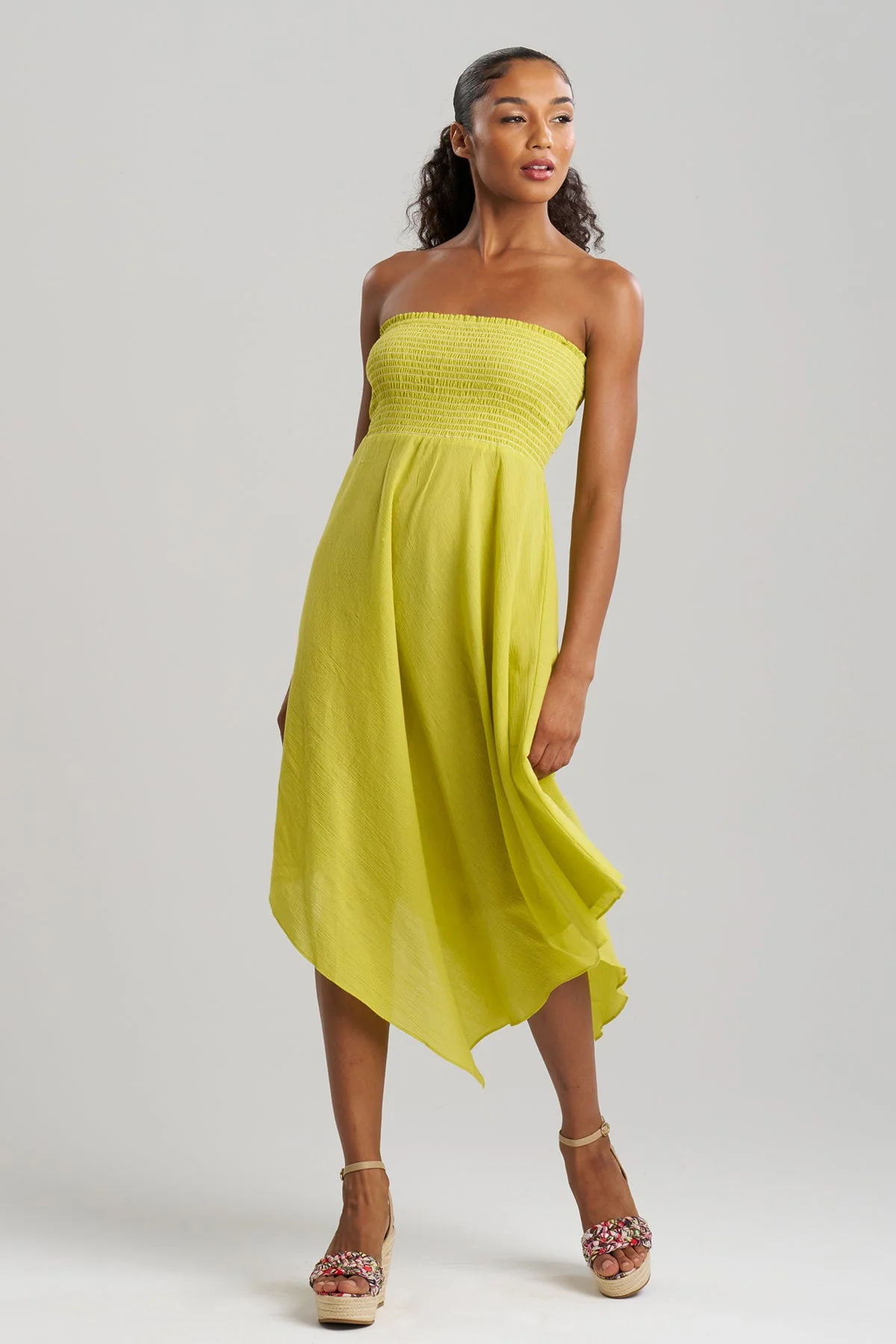 Cotton Gauze Bandeau Dress - Image 2
