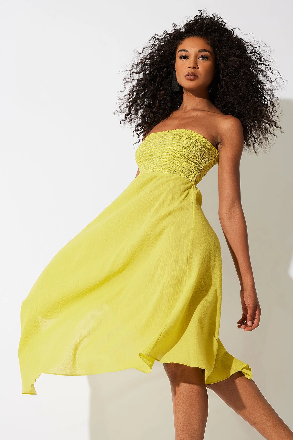 Cotton Gauze Bandeau Dress - Image 5