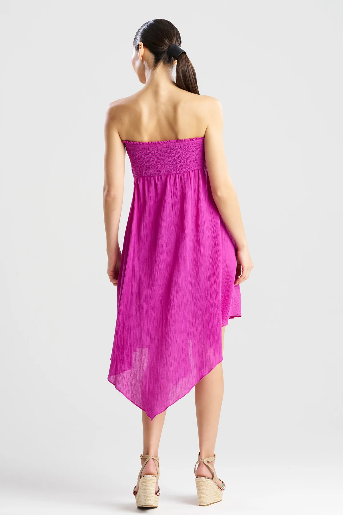Cotton Gauze Bandeau Dress - Image 2