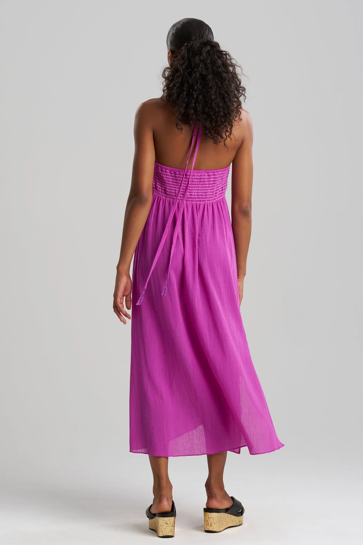 Cotton Gauze Halter Dress - Image 2