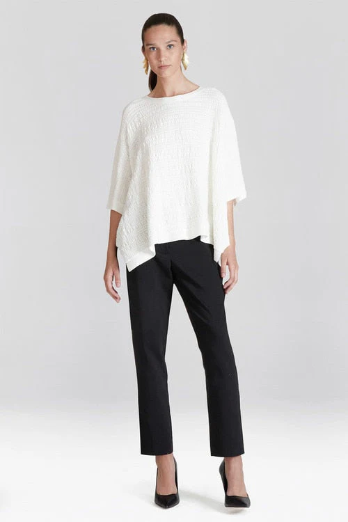 Cotton Modal Knit Poncho Sweater - Image 6
