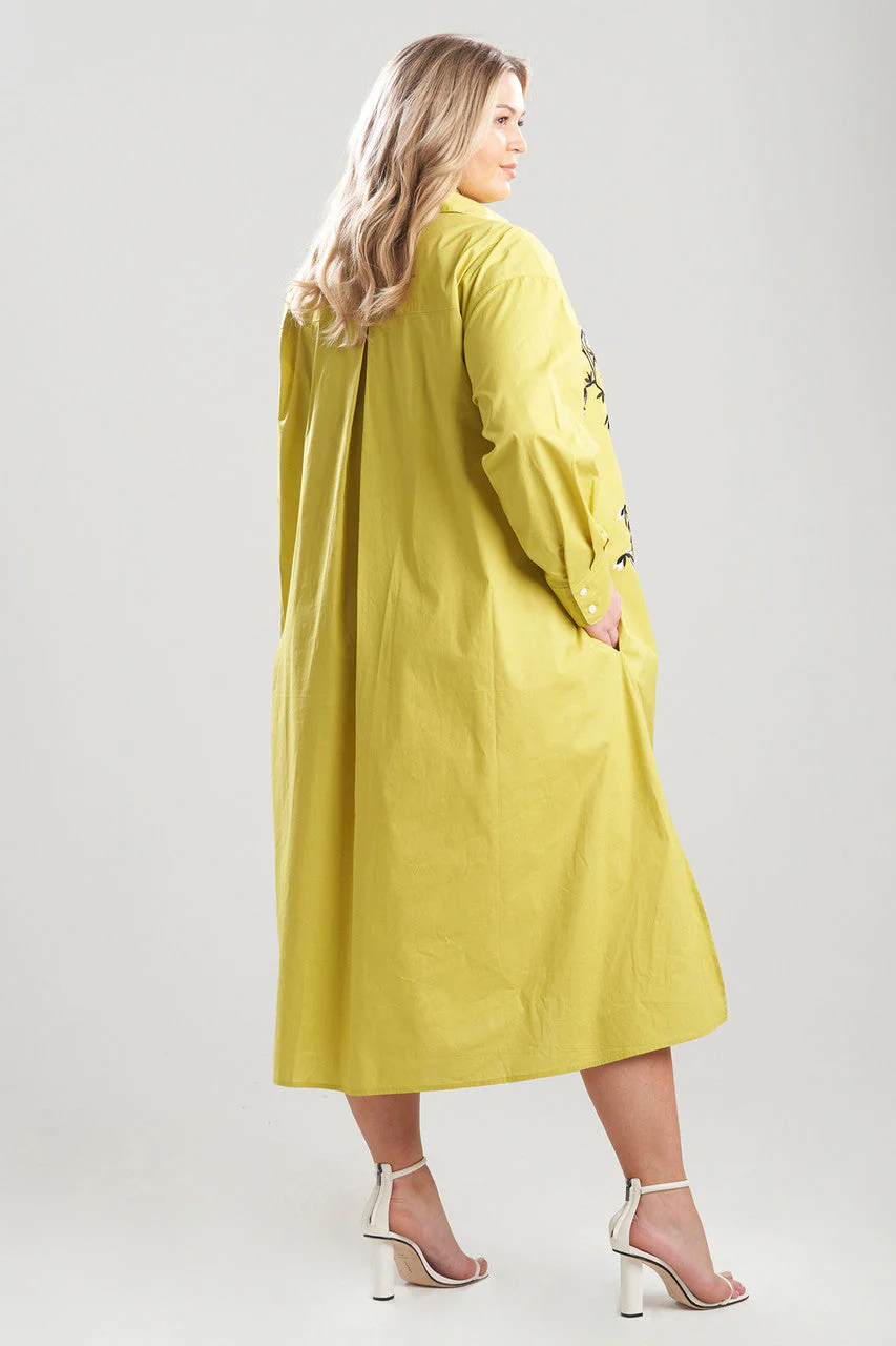 Cotton Poplin Applique Oversized Shirtdress - Image 5