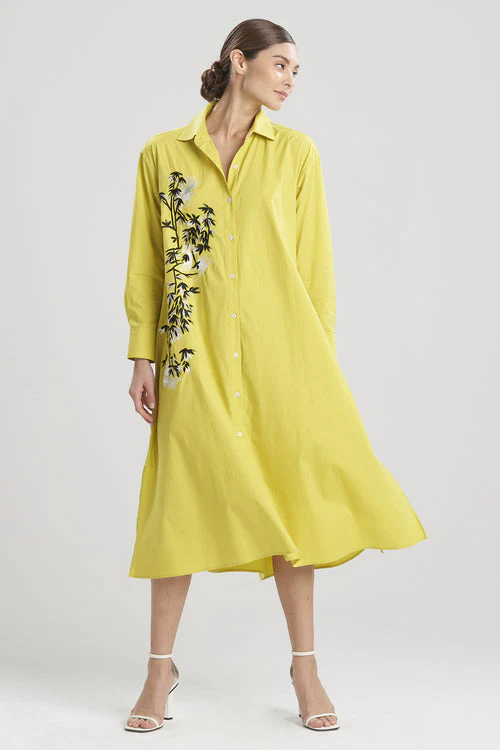 Cotton Poplin Applique Oversized Shirtdress - Image 8