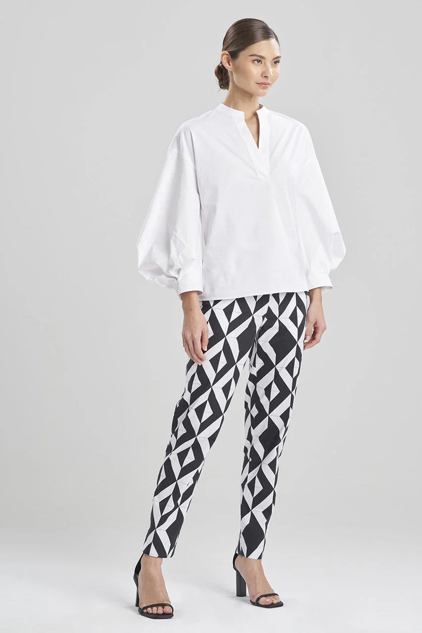 Cotton Poplin Balloon Sleeve Shirt - Image 2