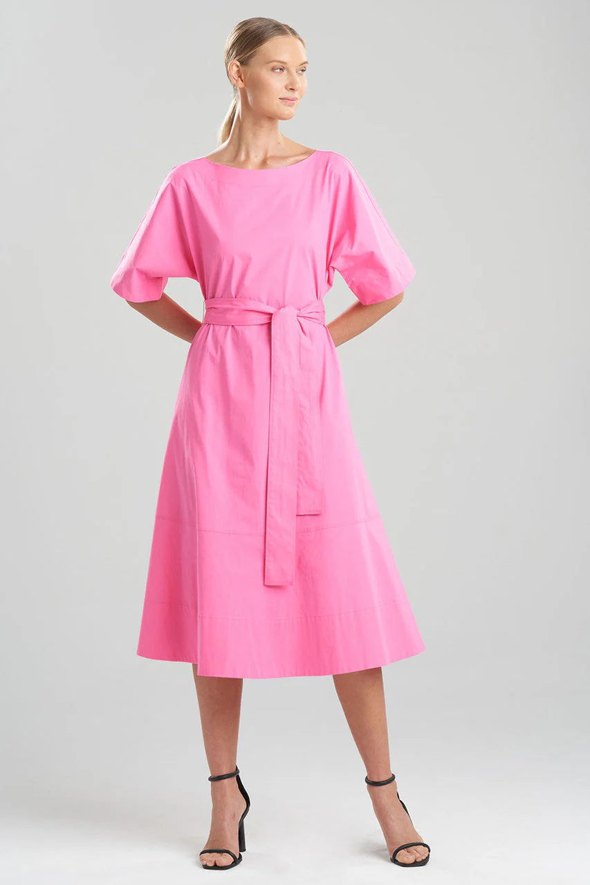 Cotton Poplin Belted Dress - Image 2
