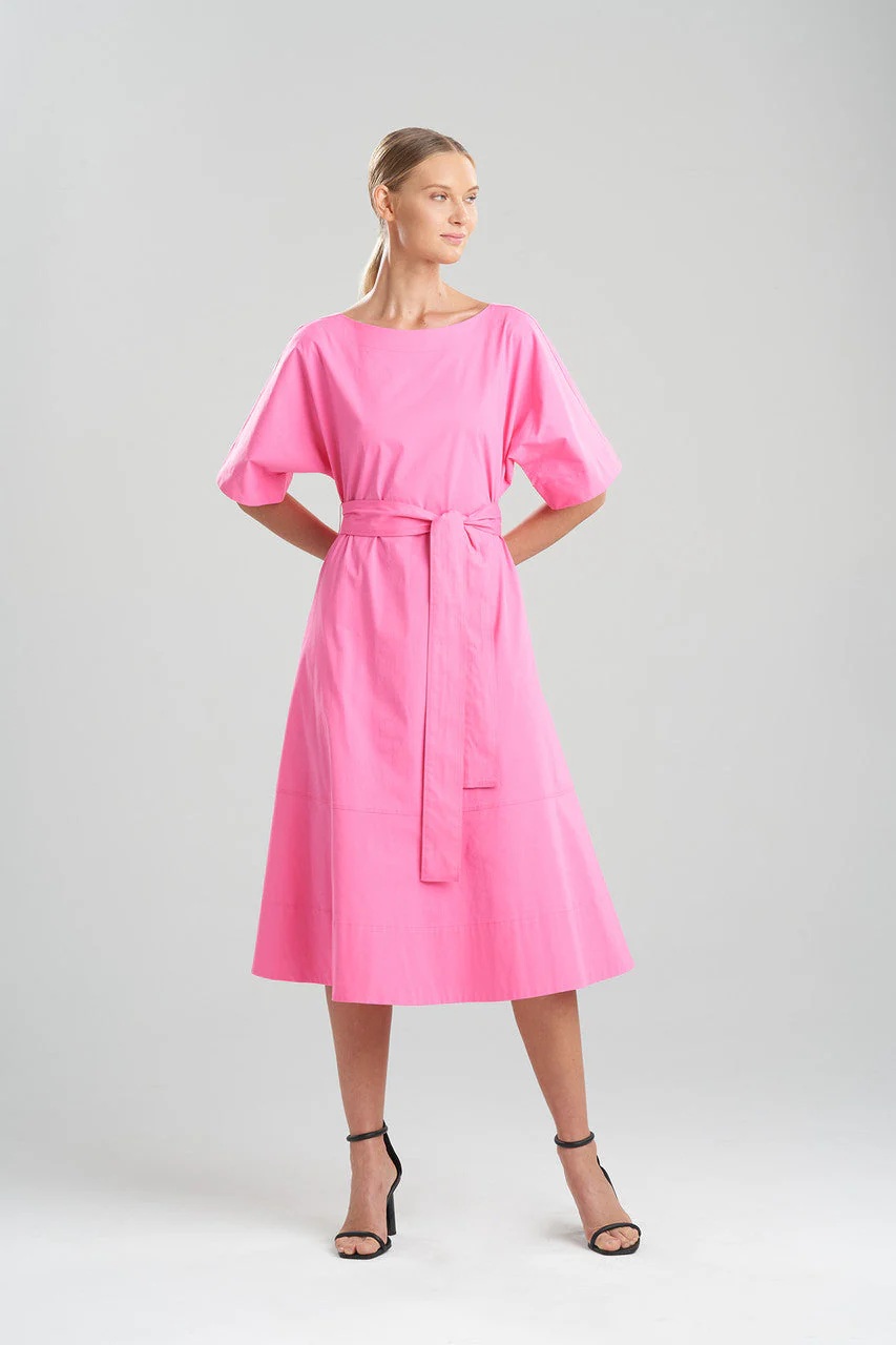 Cotton Poplin Belted Dress - Image 3