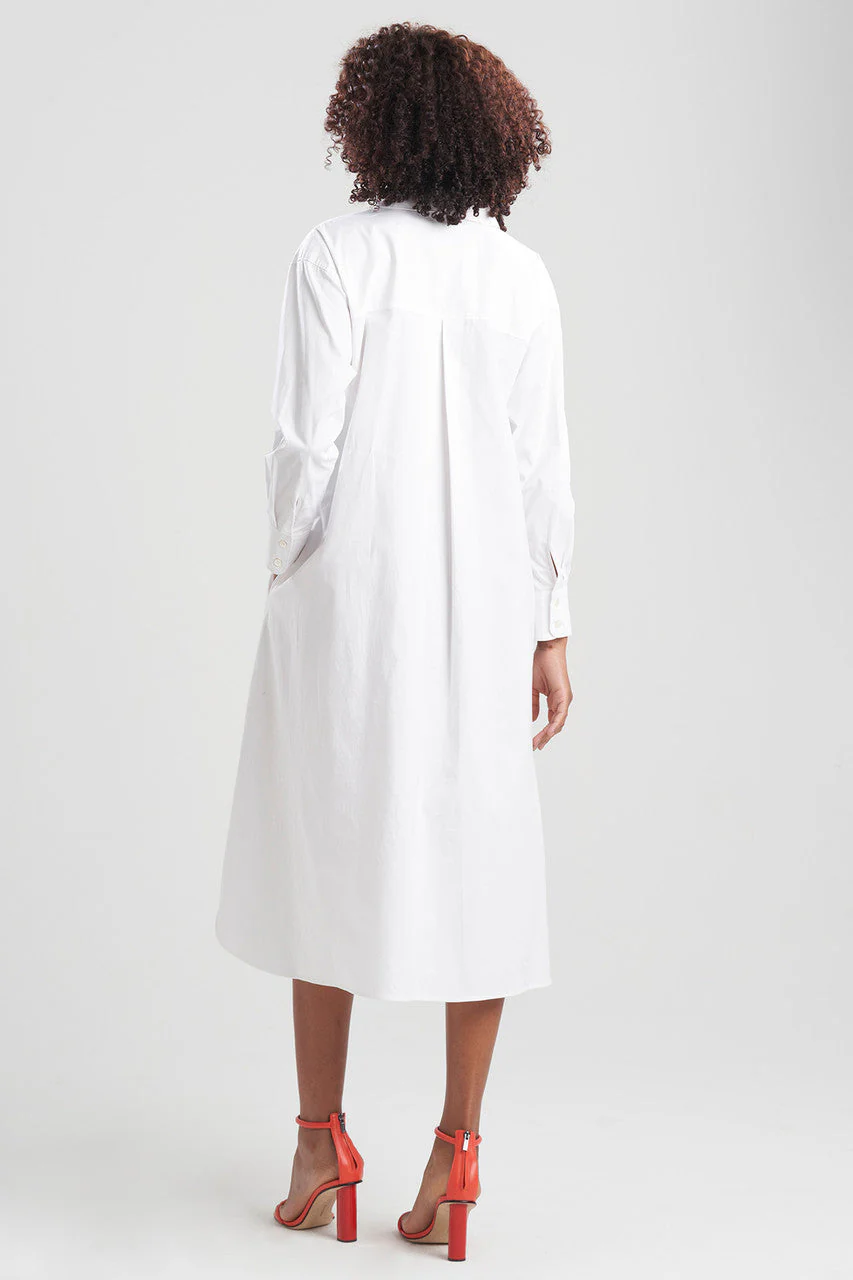Cotton Poplin Chikayo Embroidery Oversized Shirtdress - Image 2