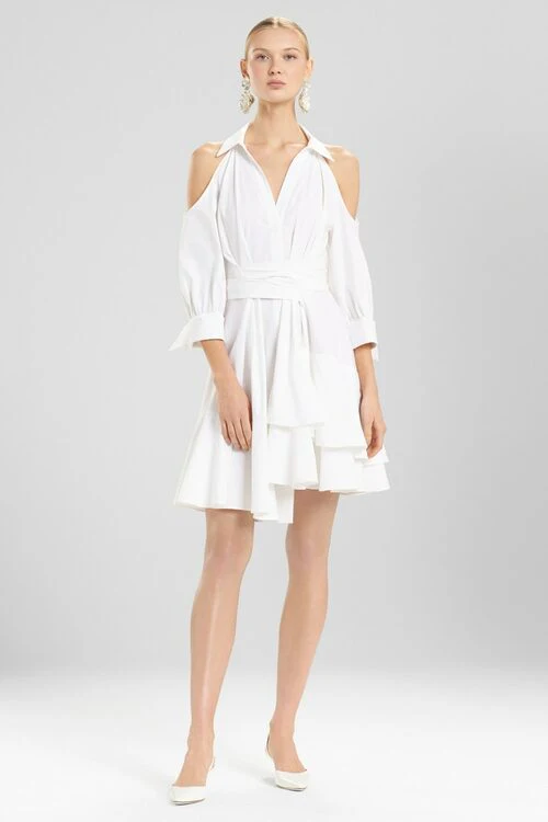Cotton Poplin Cold Shoulder Dress - Image 10