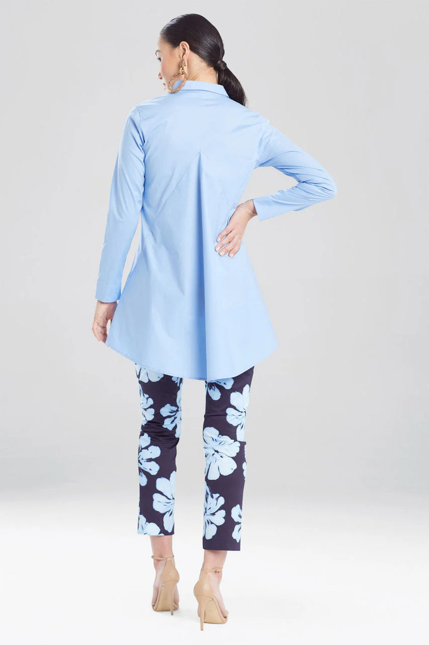 Cotton Poplin Darted Tunic Shirt - Image 2