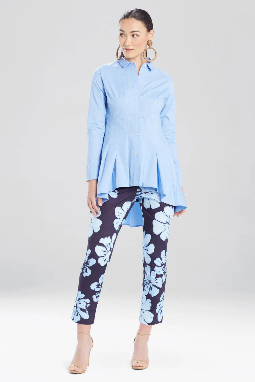 Cotton Poplin Darted Tunic Shirt - Image 3