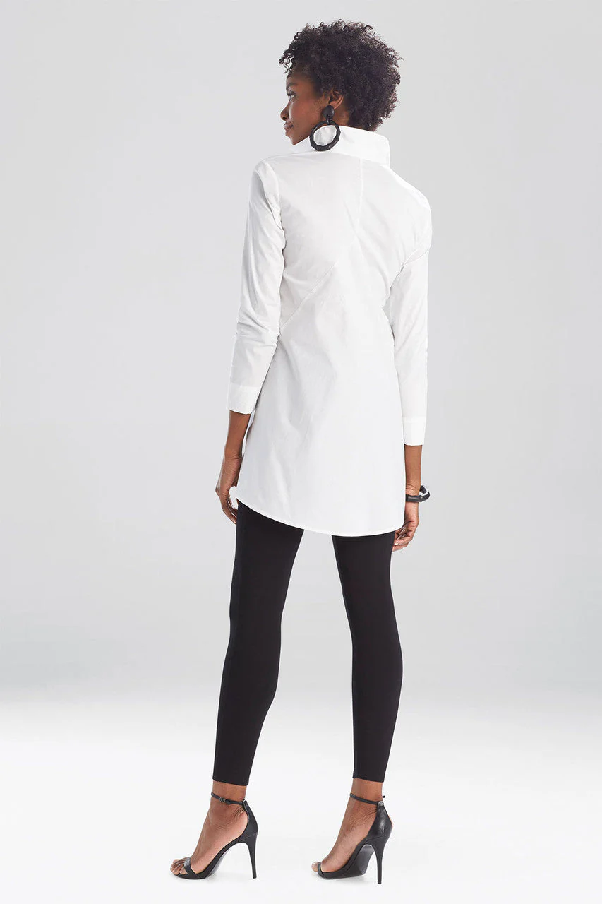 Cotton Poplin Darted Tunic Shirt - Image 2